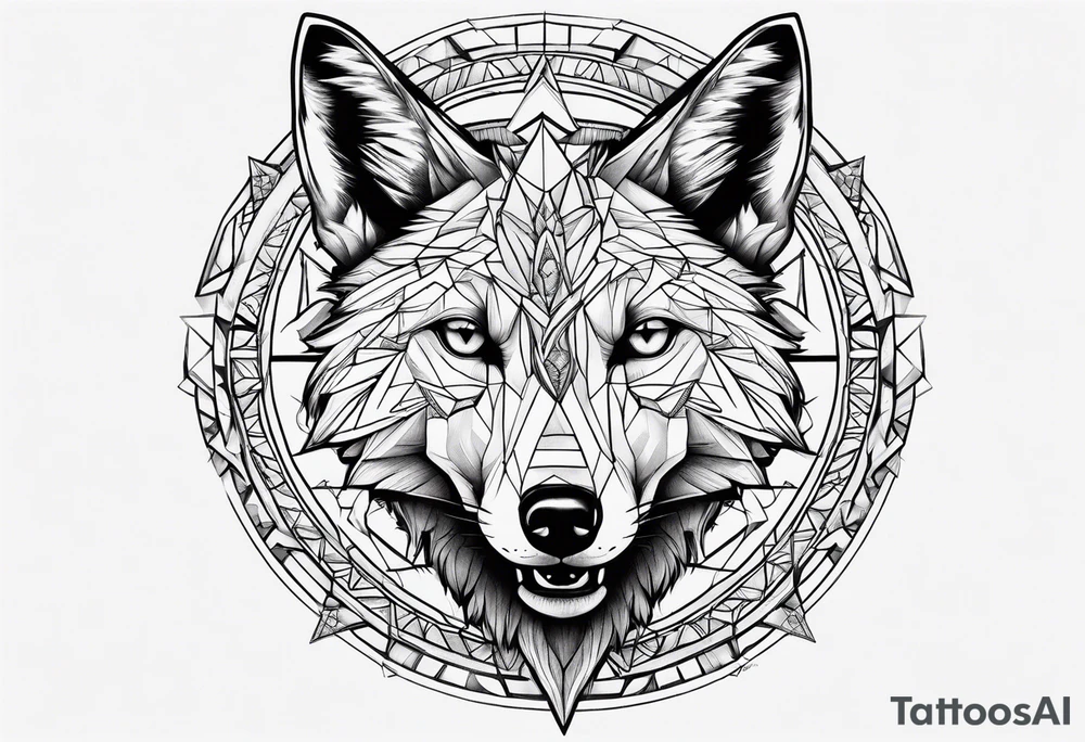 Jackal head tattoo idea