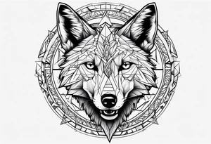 Jackal head tattoo idea