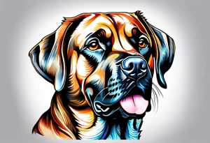 Dog Labrador like boxer tattoo idea