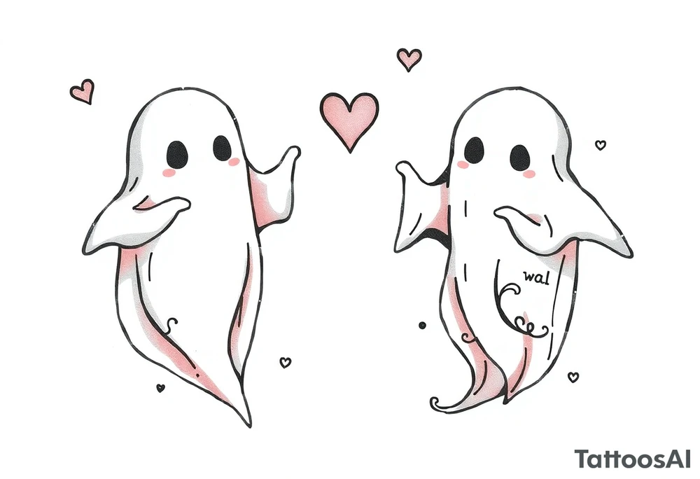 matching ghost tattoos tattoo idea