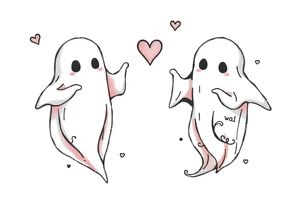 matching ghost tattoos tattoo idea