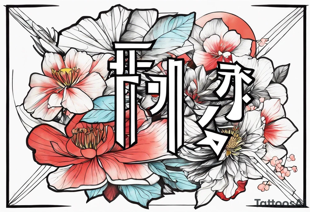 the word ganbatte from japan tattoo idea