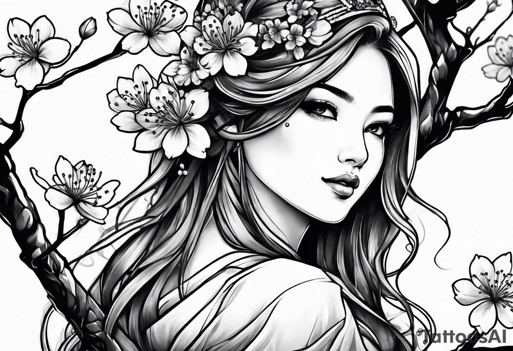cherry blossoms tattoo idea