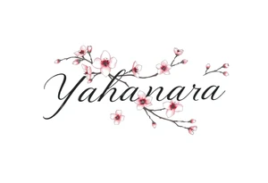 Name YAHANARA with cherry blossoms tattoo idea