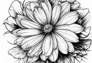 Cosmos flower tattoo idea