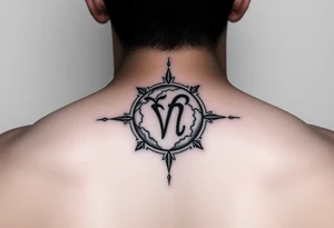 capricorn symbol, virgo symbol, earth, love tattoo idea