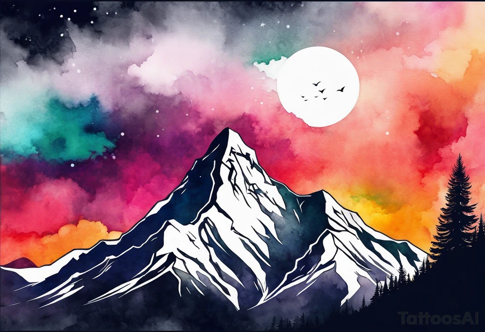 Small
Black
One Mountain 
Silhouette tattoo idea