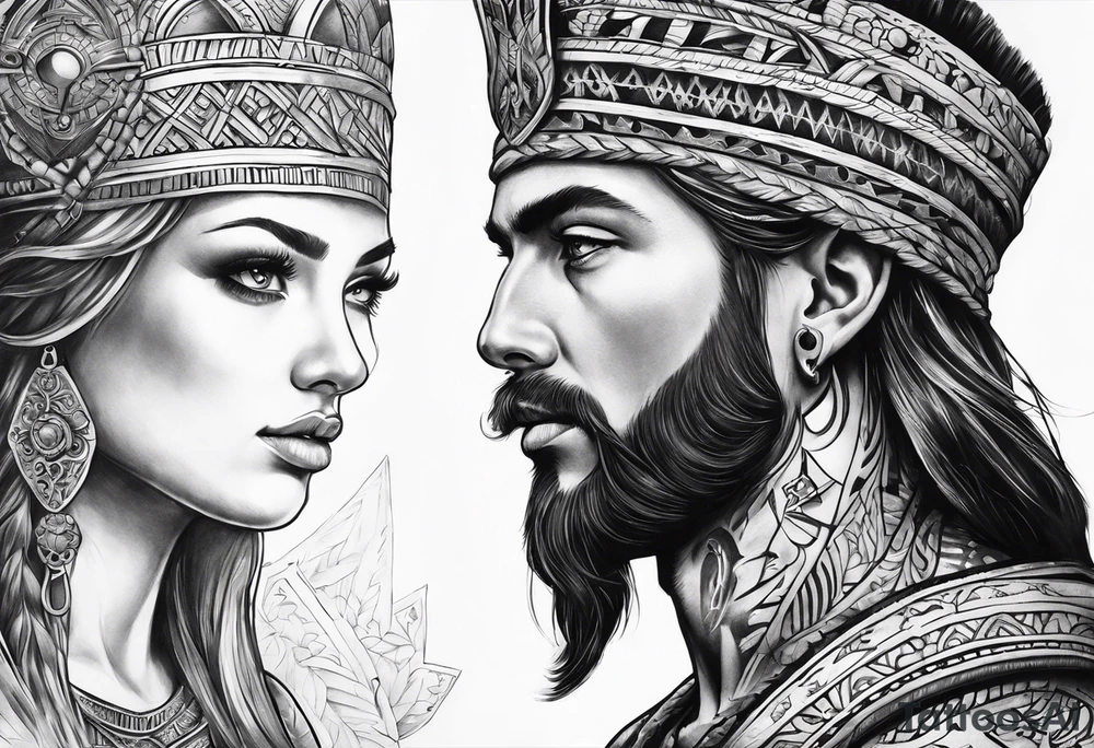 Ancient And Christian style tattoo idea