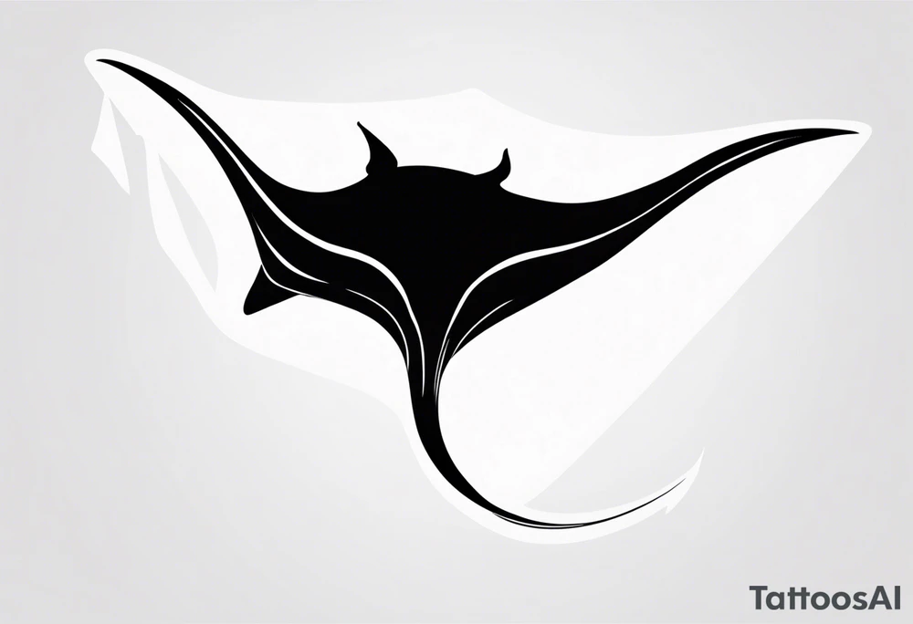 Manta ray swimming tattoo idea