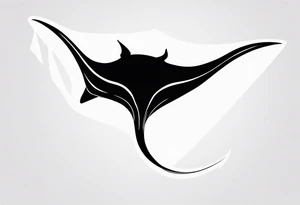 Manta ray swimming tattoo idea