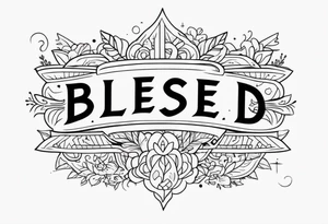 Text blessed tattoo idea