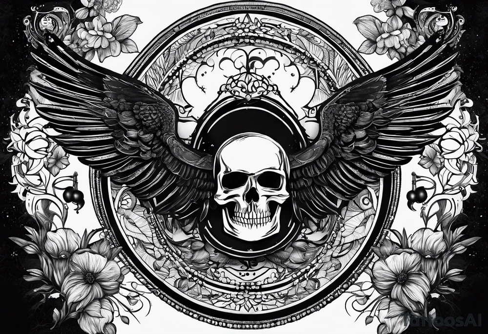 The band sleep token, with the lyrics the night belongs to you, I must be someone new. With wings tattoo idea