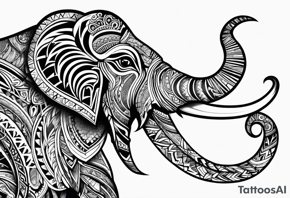 mammoth tribal tattoo idea