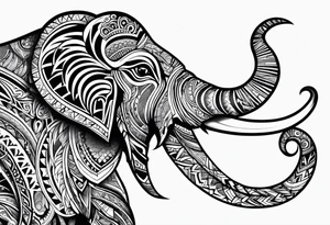 mammoth tribal tattoo idea
