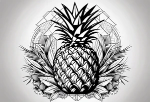 Half pineapple half bomb tattoo idea