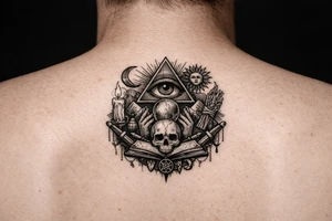 Esotericism and Mysticism under  breast tattoo tarot tattoo idea