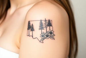 Texas 
Washington 
Connecticut 
All separate 
State trees and flowers tattoo idea