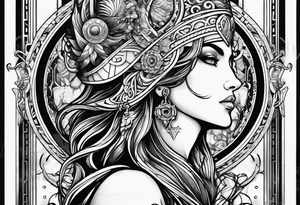 gift of life,  greek god woman tattoo idea