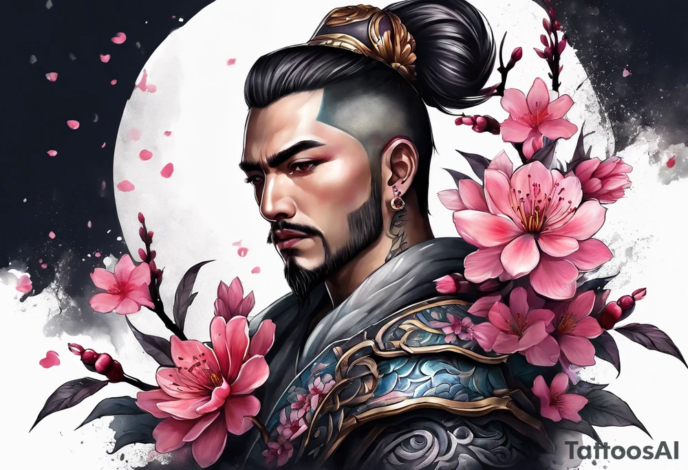Gladius and cherry blossom tattoo idea
