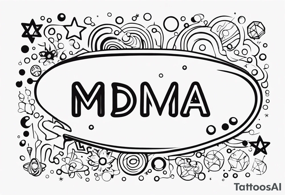 MDMA molecular diagram tattoo idea