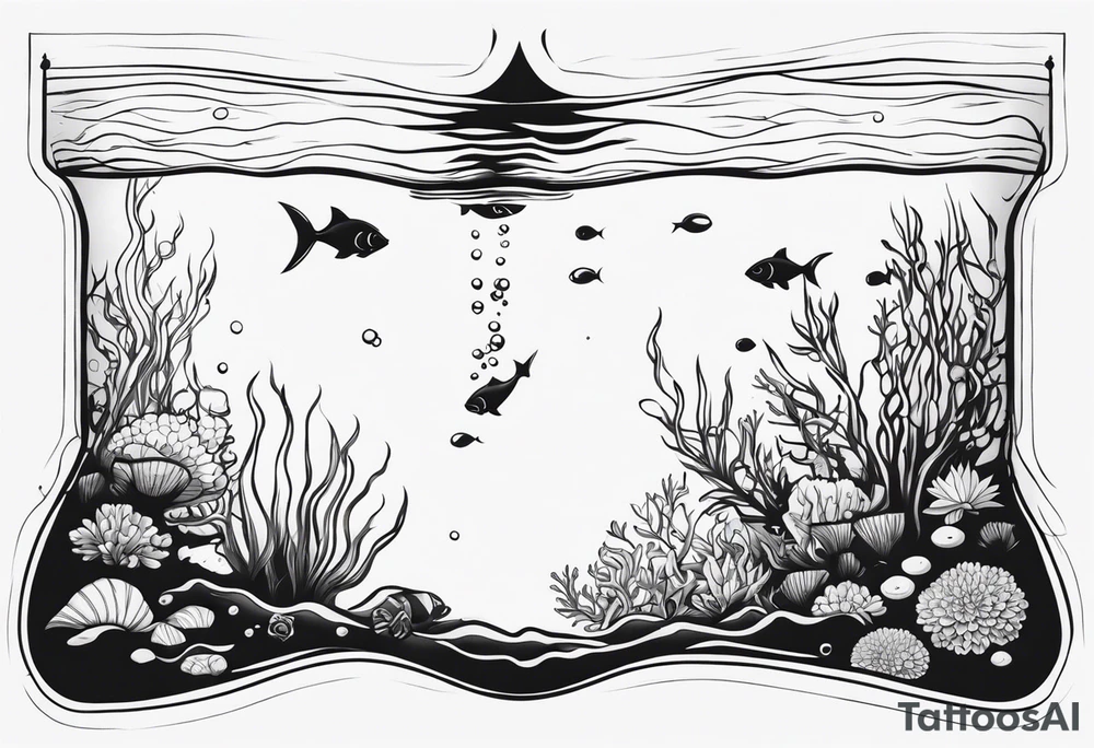 Upside down underwater tattoo idea