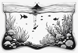 Upside down underwater tattoo idea