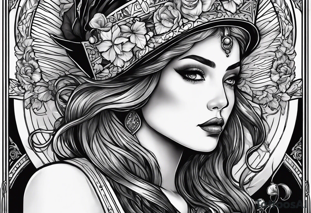 The fool tarot character as a woman tattoo idea