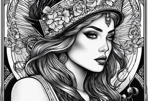 The fool tarot character as a woman tattoo idea