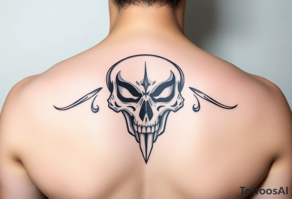 Hourglass skull tattoo idea