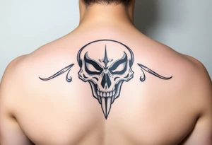 Hourglass skull tattoo idea