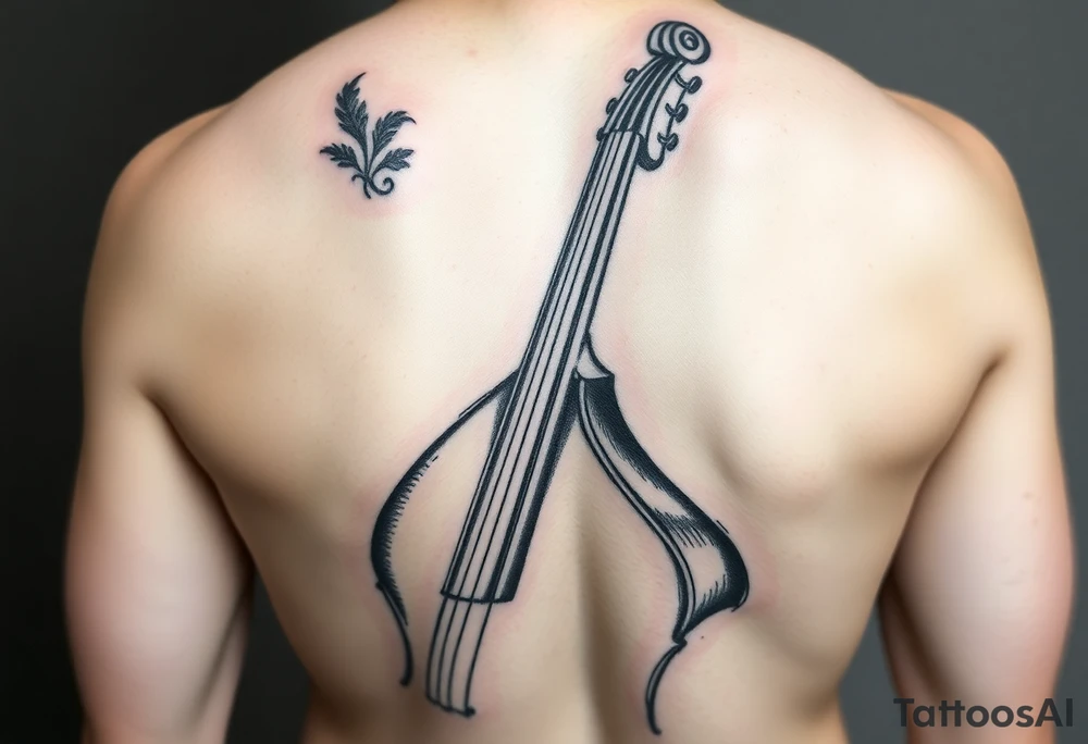Upright double bass tattoo idea