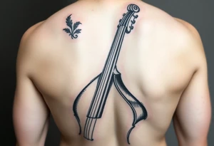 Upright double bass tattoo idea