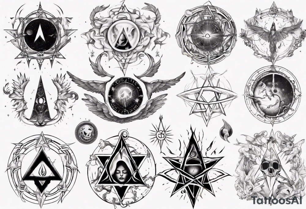 Occult esoteric freedom slavery ascension manifestation tattoo idea