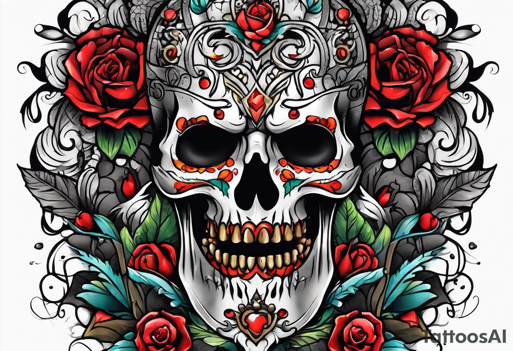 horror 1/4 sleeve tattoo idea