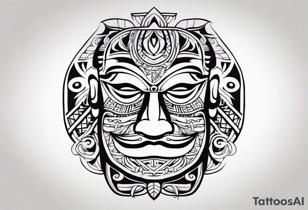 Polynesian chin tattoo tattoo idea