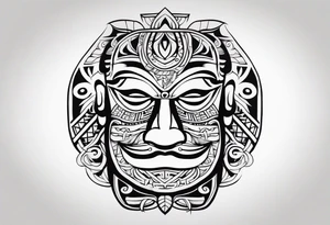Polynesian chin tattoo tattoo idea
