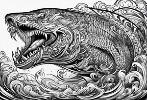 Leviathan wrapped around my fore arm tattoo idea | TattoosAI
