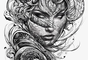 extreme fragmented detangled pain arm tattoo idea