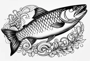 Salmon tattoo idea