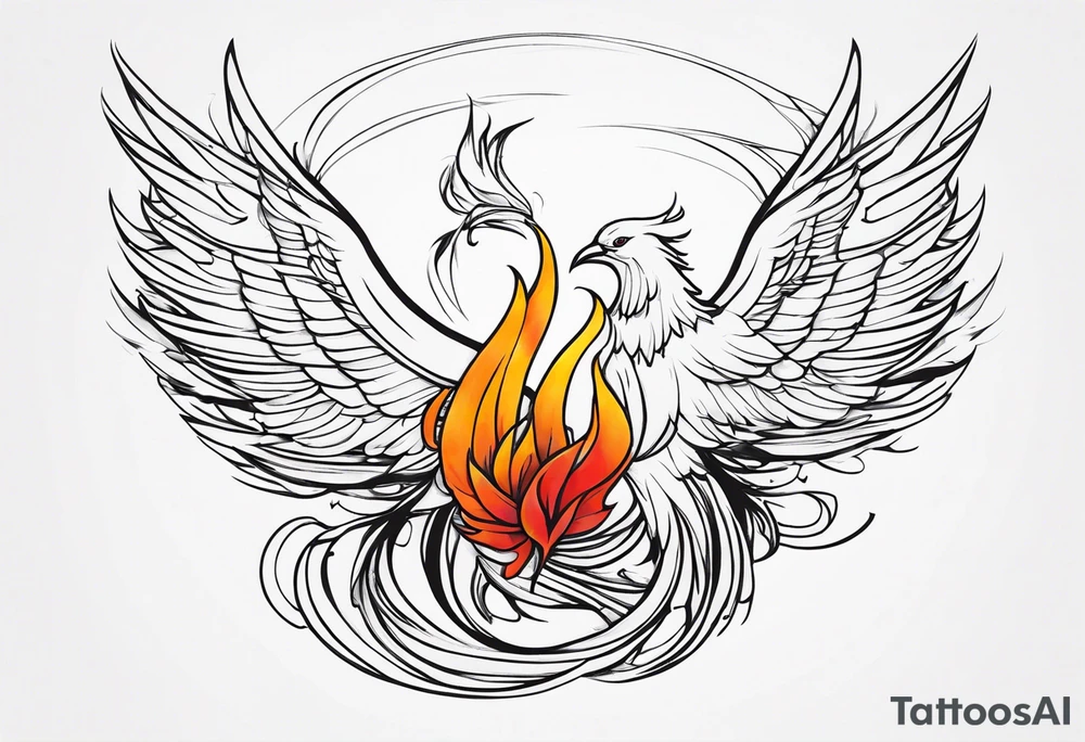 pen and pheonix tattoo idea