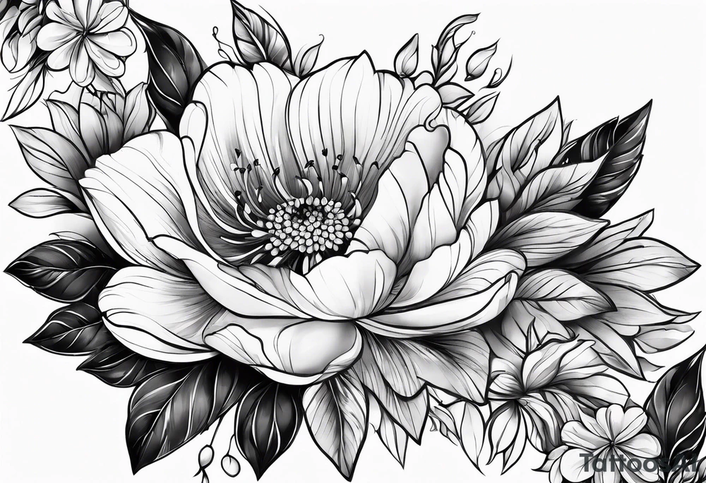 Floral tattoo idea