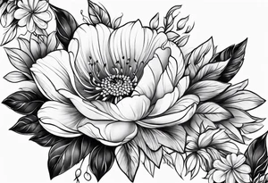 Floral tattoo idea