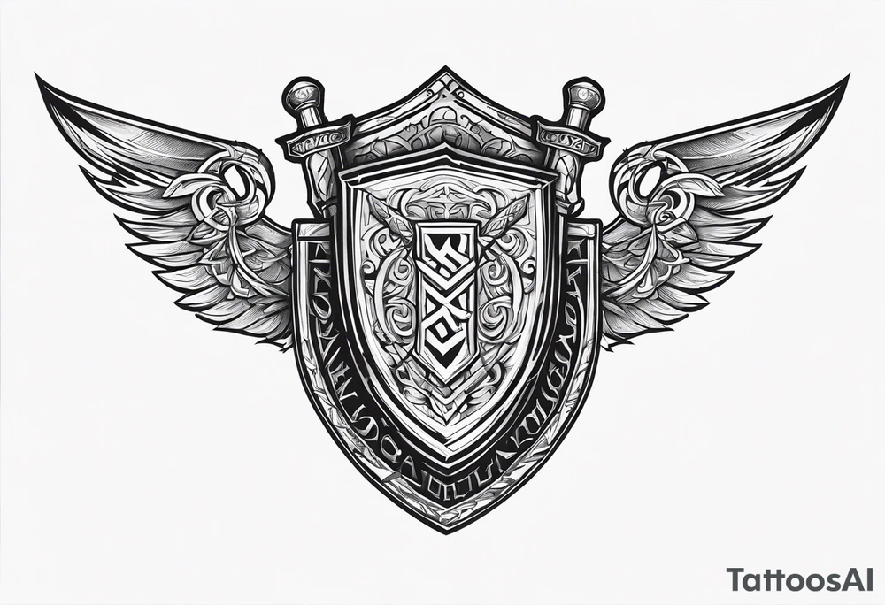 Valhalla 
Sword shield chain tattoo idea
