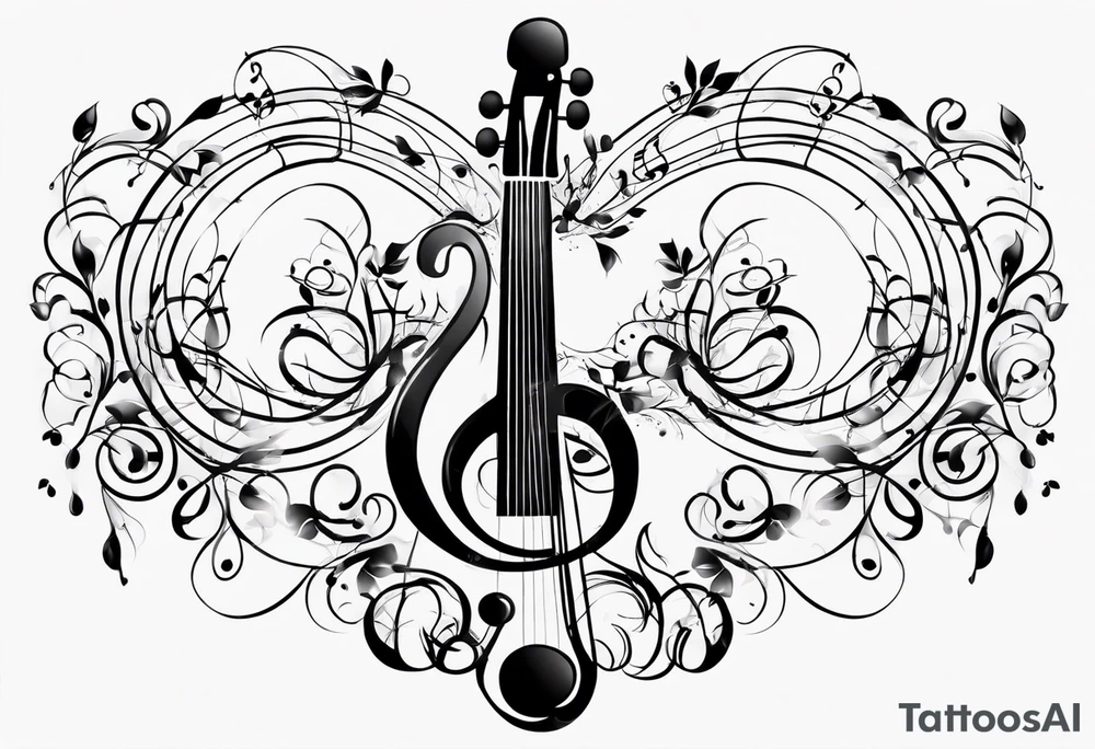 Music notes SIMPLE tattoo idea