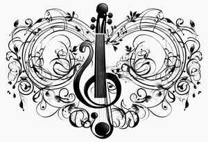 Music notes SIMPLE tattoo idea
