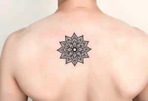 Half arm sleeve - single kidney made of two mandala / geometric designa tattoo idea