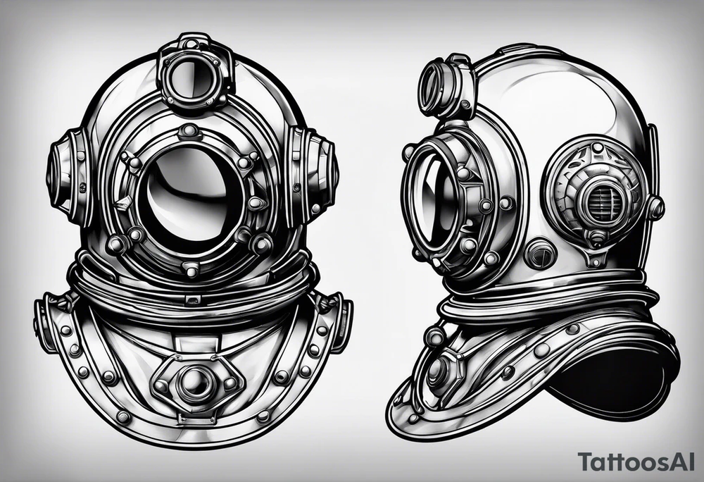 mark v diving helmet tattoo idea