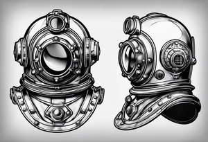 mark v diving helmet tattoo idea