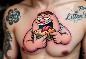 Peter Griffin eating a sandwich tattoo idea