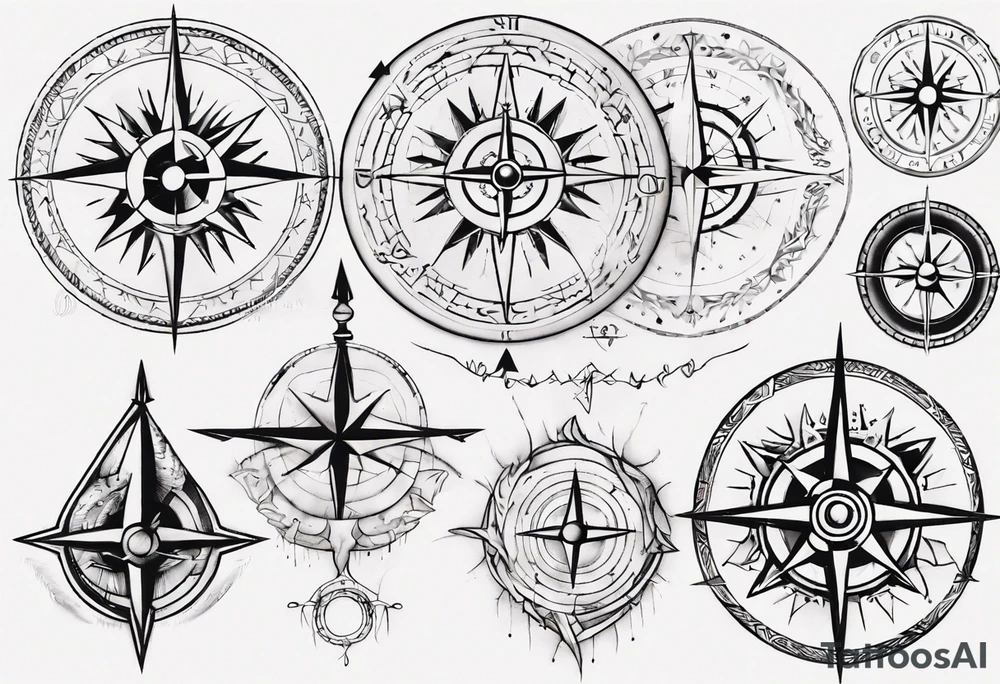 norse compass tattoo idea